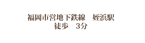 (内視鏡)福岡市営地下鉄姪浜駅　徒歩３分